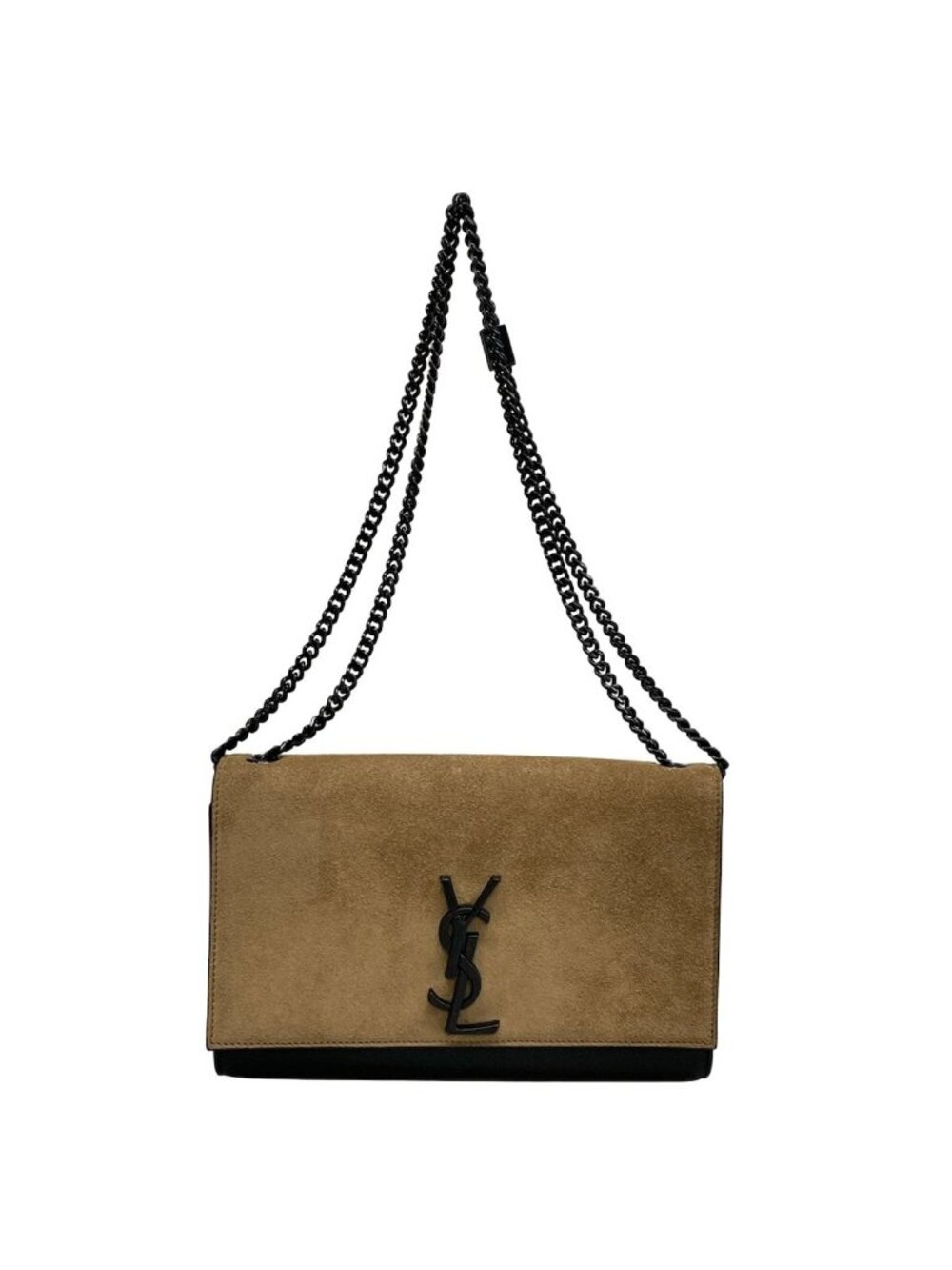 Saint Laurent Paris Shoulder Bag Kate Medium Black Brown Chain Leather